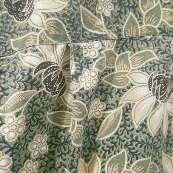 J. Crew - Floral Design Shirt - light goldenrod yellow and green - Picture 6 of 6